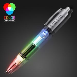 Light Up Plastic Multicolor Pen - Domestic Print