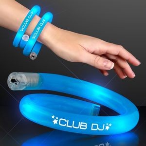 Blue Flash LED Wrap-Around Tube Bracelet - Domestic Print