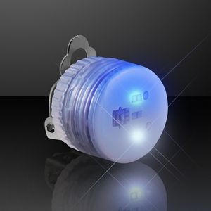 Blue/White Blinking LED Clip on Pins - BLANK
