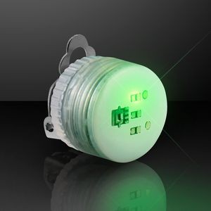 Green Blinking LED Clip on Pins - BLANK