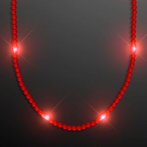 Still-Light Red Beads No-Flash Necklace - BLANK