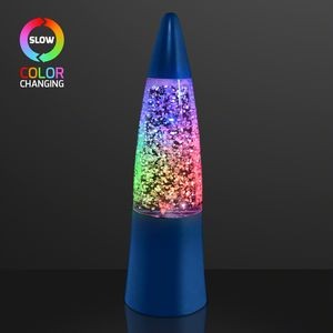 Light Up Glitter Rocket Lamp w/ Blue Shell - BLANK
