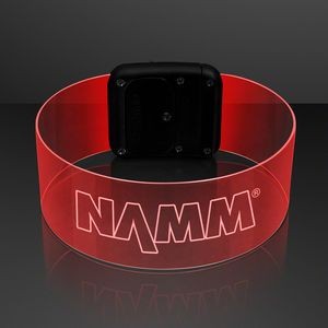 Laser Engraved - Cosmic Red LED Neon Bracelets - Domestic Print