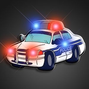 Police Car Blinking Body Light Pin - BLANK