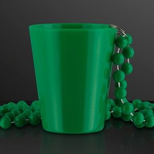 Green Shot Glass Bead Necklace (NON-Light Up)