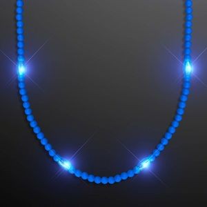 Still-Light Blue Beads No-Flash Necklace - BLANK