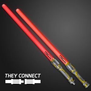 Double Sided Swords Sabers w/ Red LEDs & Sound - Domestic Print