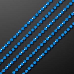 7mm 33" Round Blue Beads (Non-Light Up) - BLANK