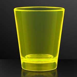 1.5 oz. UV Reactive Yellow Glow Shot Glasses - BLANK
