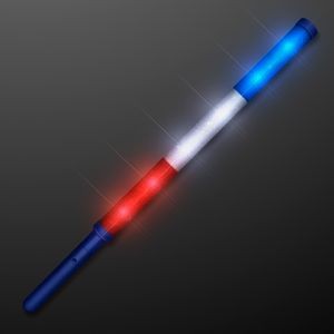 Red White & Blue LED Light Batons - BLANK