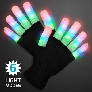 Stripe Light Fingers LED Glow Gloves - BLANK