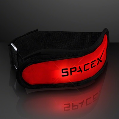 Custom Light Up Red LED Armbands for Night Safety