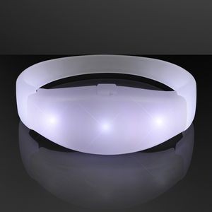 White LED Steady Illumination Stretch Bracelet - BLANK