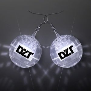 Light Projecting Disco Ball Earrings, 1 Pair - Domestic Print