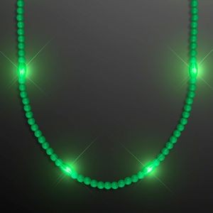 Still-Light Green Beads No-Flash Necklace - BLANK