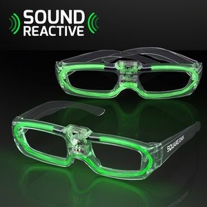 Sound Activated Lights Green Party Shades, 80s Style - Domestic Print