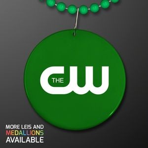 Green Medallion with Beaded Necklace (Non Light Up) - Domestic Print