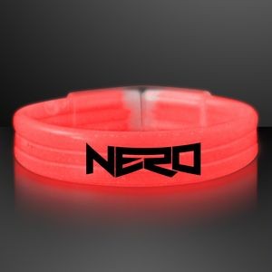 Custom Red Thick Glow Bracelet Bangles - Domestic Imprint