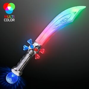 Curved Pirate Saber w/LED Crystal Ball - BLANK