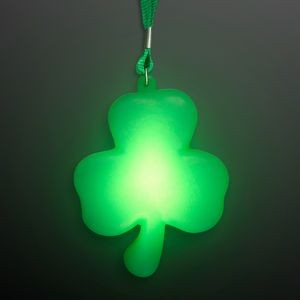 Big Light Up Shamrock Necklace for St. Paddy's Day - BLANK