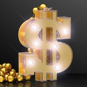 Light Up Dollar Sign Bling on Beads - BLANK