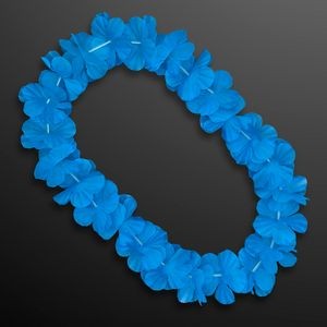 Blue Flower Lei Necklace (Non-Light Up) - BLANK