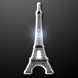 Light Up Eiffel Tower Flashing Pins - BLANK