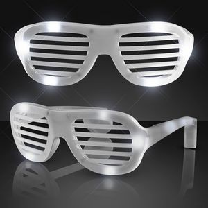 White Light Up Slotted Sunglasses - BLANK
