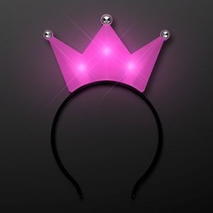 LED Pink Crown Tiara Headbands, Princess Party Favors