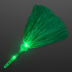 Light Up Team Spirit Green Pom Poms - BLANK