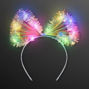 Iridescent Bow Party Lights Headband - BLANK