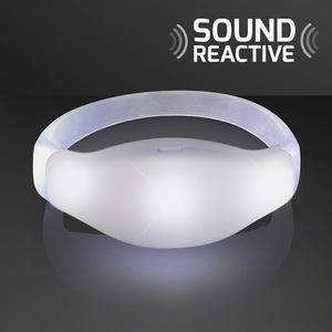 Sound Activated Light Up White LED Flashing Bracelet