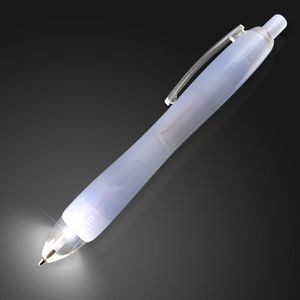 White LED Light Tip White Pen - BLANK