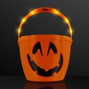 Pumpkin Light Handle Halloween Bucket - Domestic Print