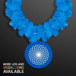 Blue Flower Lei Necklace (Non-Light Up) - Domestic Imprint