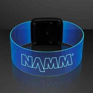 Laser Engraved - Cosmic Blue LED Neon Bracelets - Domestic Print