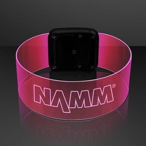Laser Engraved - Cosmic Pink LED Neon Bracelets - Domestic Print