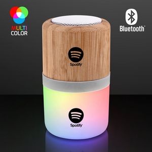 4.25" Light Up Speaker, Bluetooth + Rechargeable - Domestic Imprint
