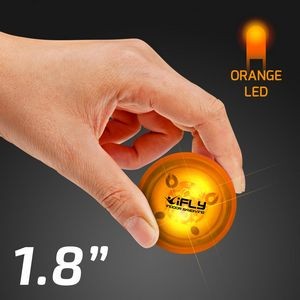 LED Orange Rubber Bounce Ball - Domestic Print