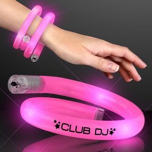 Pink Flash LED Wrap-Around Tube Bracelet - Domestic Print