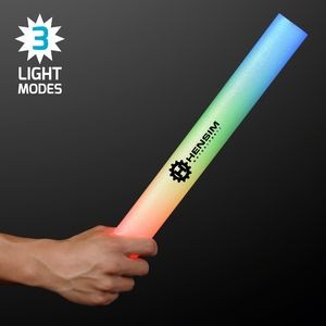 Imprinted 16" Multi Color LED Foam Cheer Stick