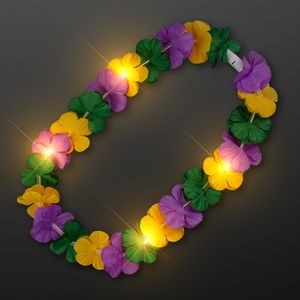 Mardi Gras Lei Light Up Flower Necklace - BLANK