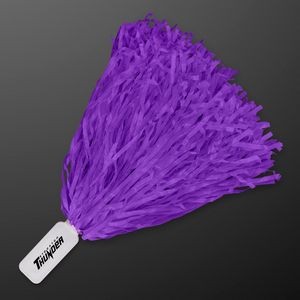 Economy Purple Pom Poms (Non-Light Up) - Domestic Print