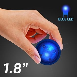 LED Blue Rubber Bounce Ball - BLANK