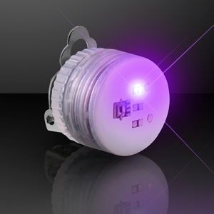 Purple Blinking LED Clip on Pins - BLANK