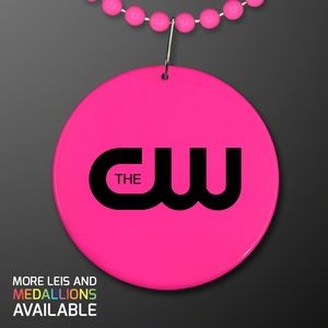 Pink Medallion with Beaded Necklace (Non Light Up) - Domestic Print