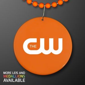 Orange Medallion with Beaded Necklace (Non Light Up) - Domestic Print