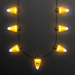 Candy Corn Lights Halloween Necklace - Domestic Print