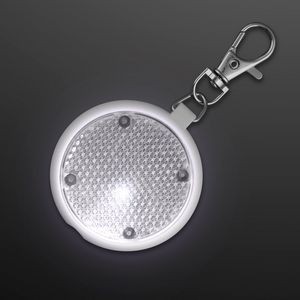White Safety Blinkers, Keychain Flashlight - BLANK