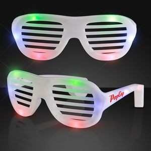 Imprintable Multicolor Light Up Slotted Sunglasses - Domestic Imprint